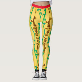 JAPANESE ARTIST KORIN PRINTED LEGGINGS YELLOW