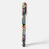 Japanese Blue Floral Pattern Monogrammed Case-Mate iPhone Case (Achterkant / Rechts)