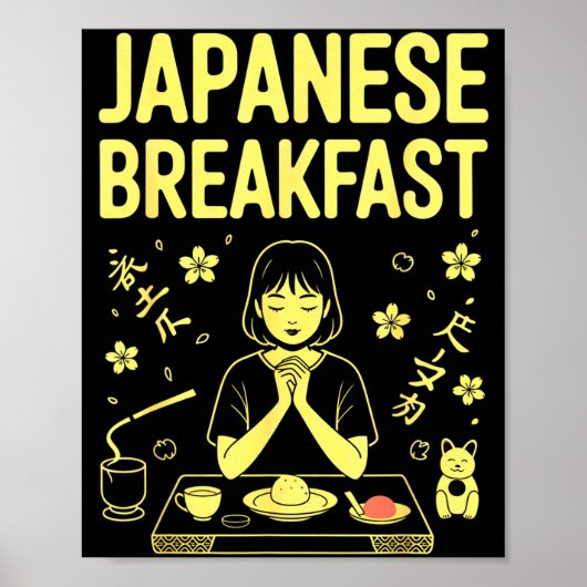 Japanese Breakfast Zen Morning Miso Rice Tea Graph Poster (Voorkant)