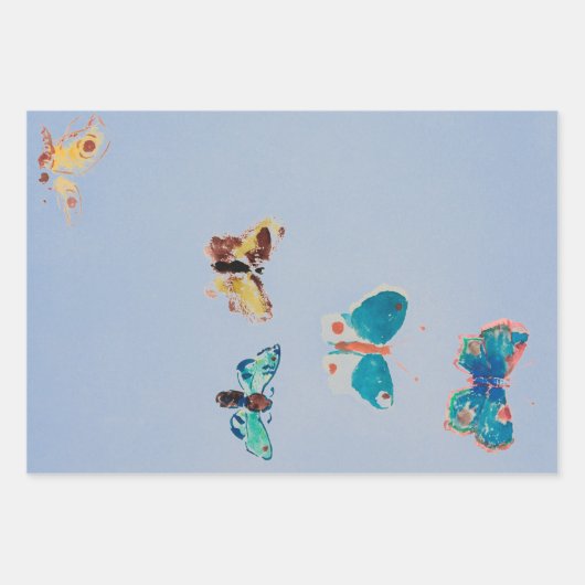 JAPANESE BUTTERFLY-papiervellenset Inpakpapier Vel (Voorkant)