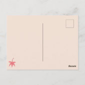 Japanese Calligraphy of Maple Tree Postcard Briefkaart (Achterkant)