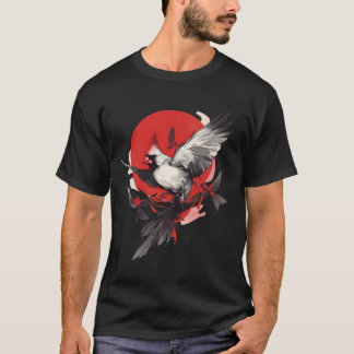 Japanese Cardinal Red Sun Minimalist Art. Part 1/3 T-shirt