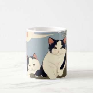 Japanese Cats Blossom Tree Mug – Ukiyo-e Style Koffiemok