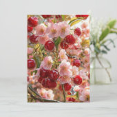 Japanese Cherry Blossom Castle Wedding Invitation  (Debout devant)