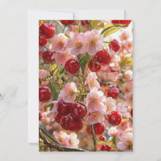 Japanese Cherry Blossom Castle Wedding Invitation  Kaart