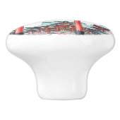 Japanese Cherry Blossom Sakura Floral Drawer Pull Keramische Knop (Zijkant)