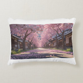 Japanese Cherry Blossom Sakura Pillow - Day & Nigh Accent Kussen