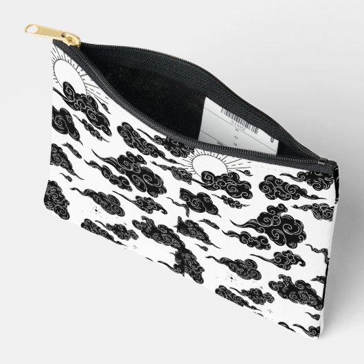 Japanese Cloud Pattern Aesthetic Etui (Open)