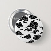 Japanese Cloud Pattern Aesthetic Ronde Button 5,7 Cm (Voorkant /achterkant)