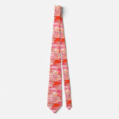 Japanese Clouds, Sunset, Coral, Fuchsia, Pink  Stropdas (Voorkant)