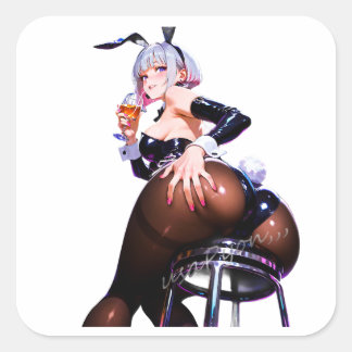 Japanese Cosplayer Series: Manga Edition Vierkante Sticker