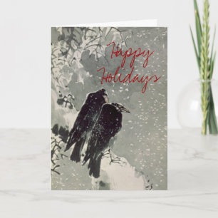 Japanese Crows Holiday Kaart