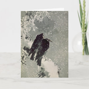 Japanese Crows Holiday Kaart