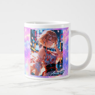 Japanese Cyberpunk Anime Girl Poster | Neon City Extra Grote Beker