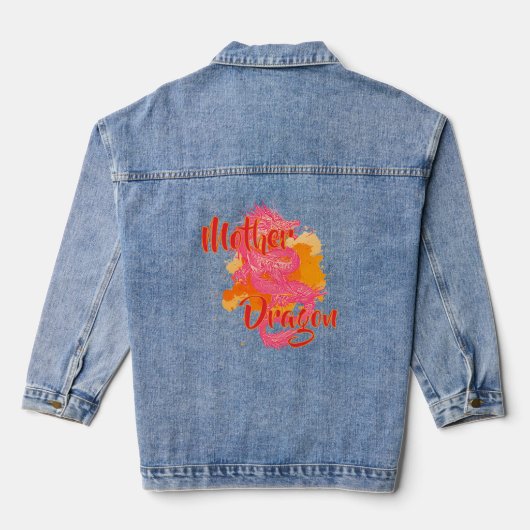 Japanese dragon denim jacket (Achterkant)