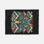 Japanese Dragon Face Clouds  Anime Mannen Wome Fleece Deken (Voorkant (Horizontaal))