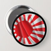 JAPANESE FLAG RONDE BUTTON 4,0 CM (Voorkant /achterkant)