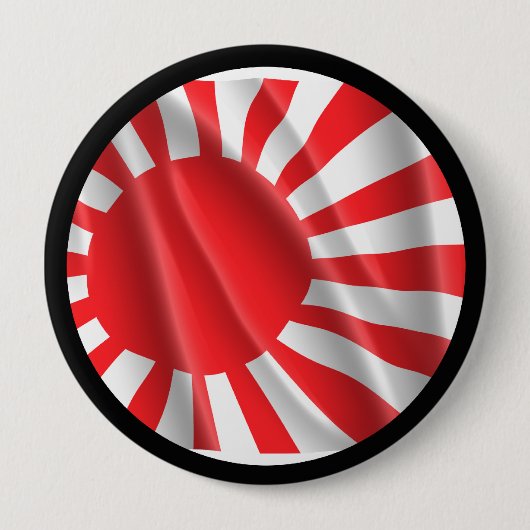 JAPANESE FLAG RONDE BUTTON 4,0 CM (Voorkant)