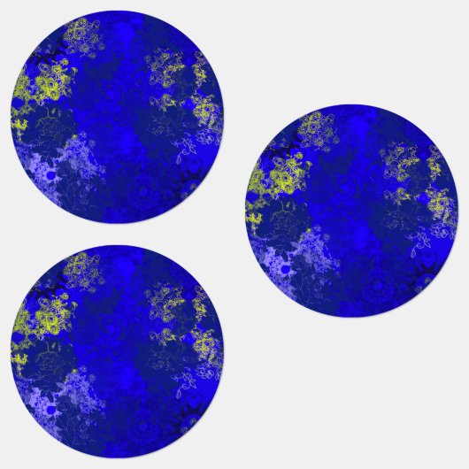 Japanese floral blue patterns labels (Groep)