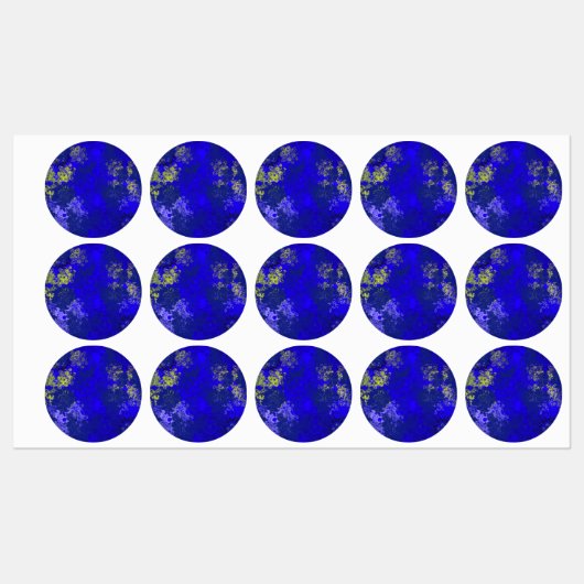 Japanese floral blue patterns labels (Vel)