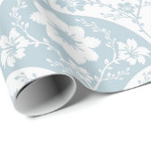 Japanese Floral Pattern in Soft Blue and White Cadeaupapier (Rol Hoek)