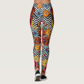 Japanese Floral Pattern  Leggings (Achterkant)