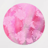 Japanese flowers pink patterns labels (Design 1)