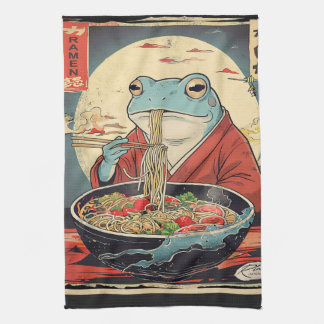 Japanese Frog Ramen Ukiyo-e Aesthetic Gift Theedoek