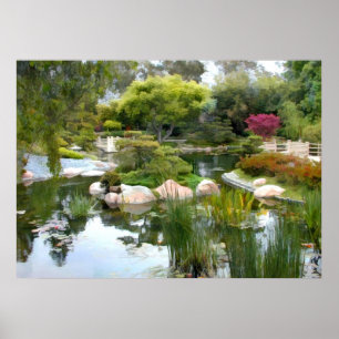 Japanese Garden Panorama 2 Poster