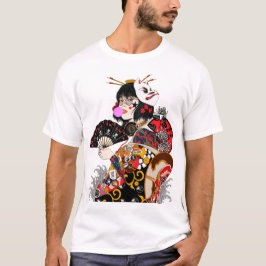 Japanese Geisha Cool Girl Urban Style T-shirt