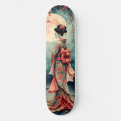 Japanese Geisha Skateboard (Voorkant)