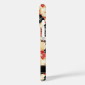 Japanese Gold Floral Pattern Monogrammed Case-Mate iPhone Case (Achterkant / Links)