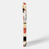 Japanese Gold Floral Pattern Monogrammed Case-Mate iPhone Case (Achterkant / Links)