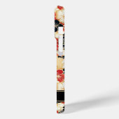 Japanese Gold Floral Pattern Monogrammed Case-Mate iPhone Case (Achterkant / Links)