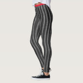 JAPANESE GRAY EN ZWARTE GESRIPTE Leggings (Links)