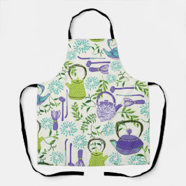 Japanese Green Teapot Design Schort