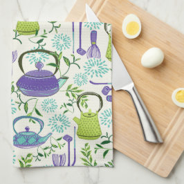 Japanese Green Teapot Design Theedoek