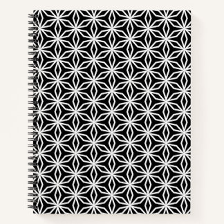 Japanese-Inspired Geometric Black and White Notitieboek