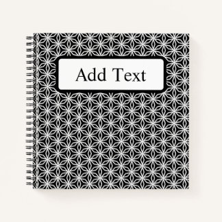 Japanese-Inspired Geometric Black & White Custom Notitieboek