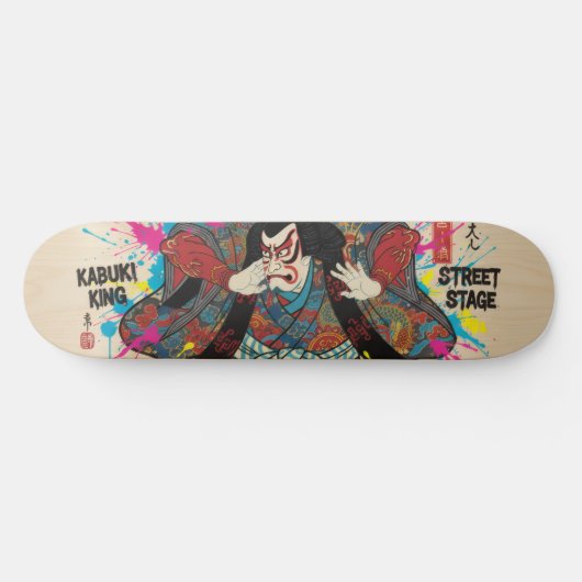 Japanese KABUKI Style Skateboard Art |歌舞伎 (Horz)