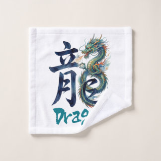 Japanese kanji Dragon -RYU- Washandje
