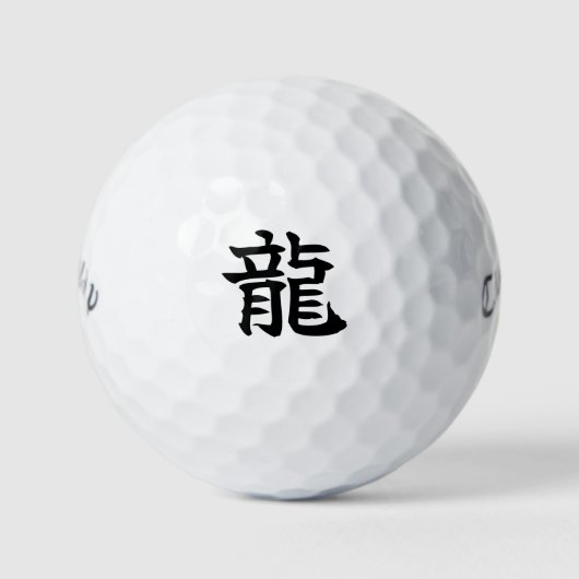 Japanese KANJI "RYU" Golf ball Golfballen (Voorkant)