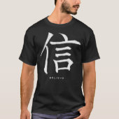 JAPANESE KANJI-SYMBOOL VOOR GELOOFWAARDIGHEID VOOR T-SHIRT (Voorkant)