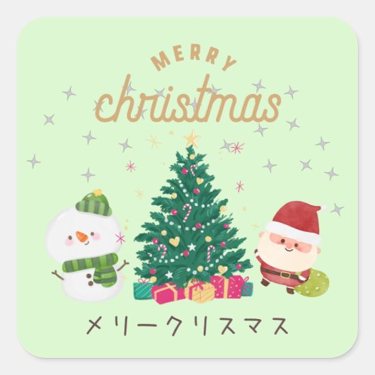 Japanese kawaii sticker 【Santa GREEN】christmas (Devant)