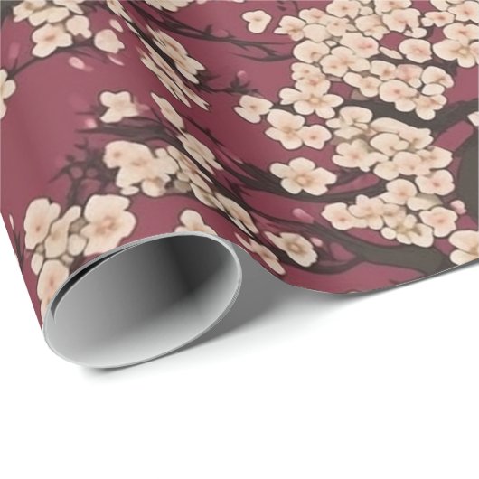 Japanese Koi Fish Sakura Pattern Cadeaupapier (Rol Hoek)