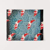 JAPANESE KOI FISH Tapestry Wandkleed (Voorkant (horizontaal))
