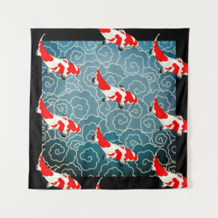 JAPANESE KOI FISH Tapestry Wandkleed