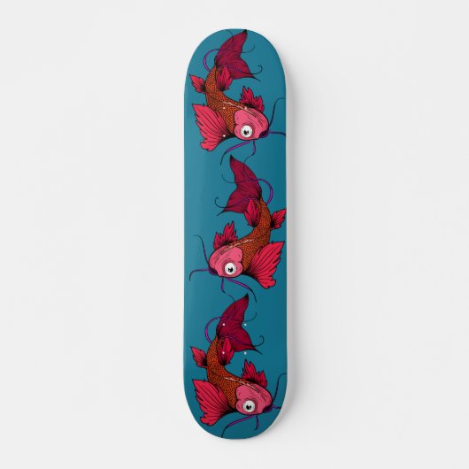 Japanese Koi Karper Fish Tattoo Design Skateboard (Voorkant)