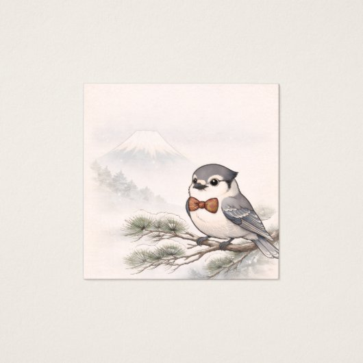 Japanese Landscape&Canada Jay Minimal Display Card (Devant)