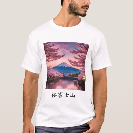 Japanese landscape T-shirt (Devant)